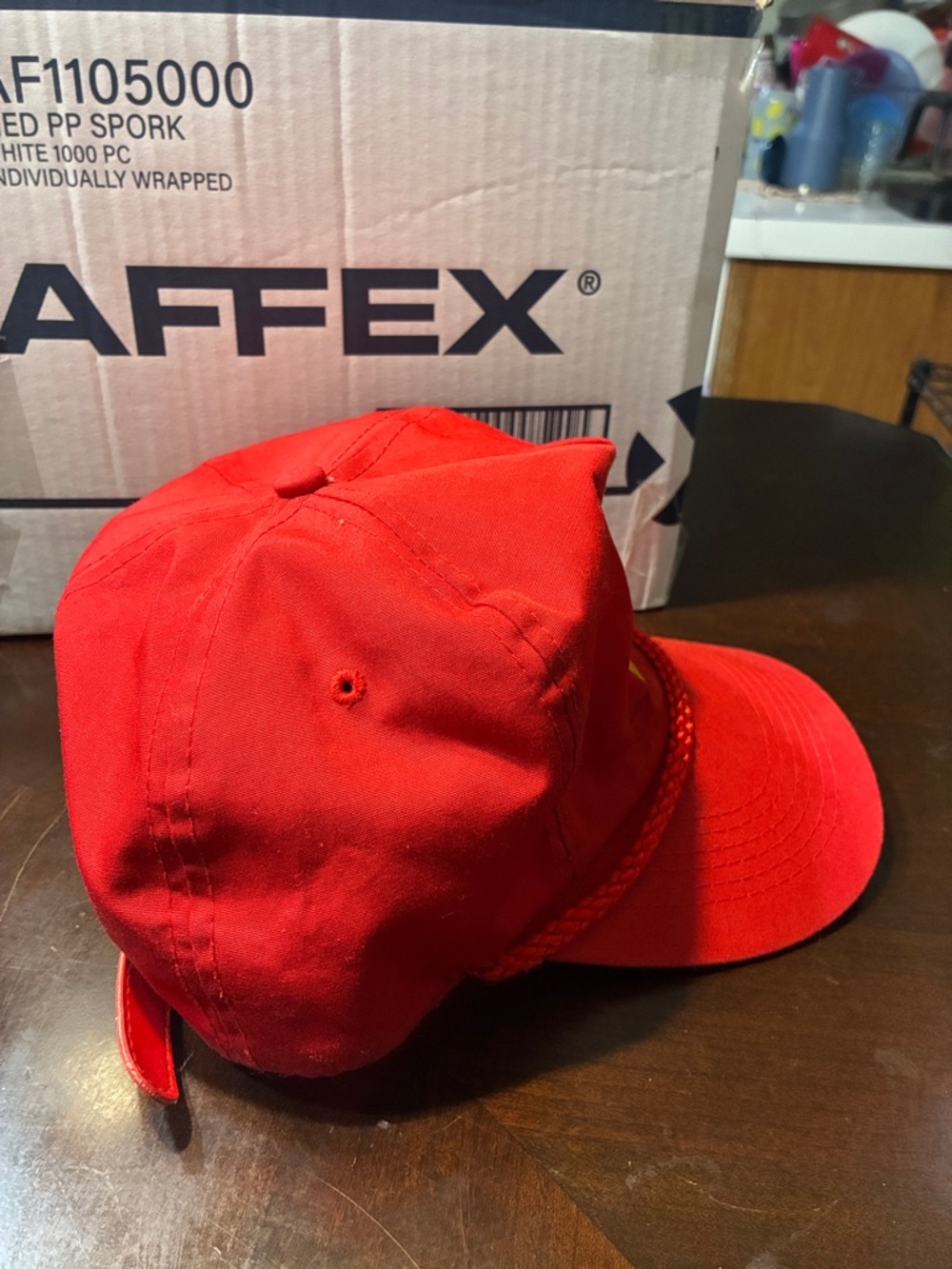 AFF Red WCS Embroidered Rope-Trim Cap - Picture 6 of 11